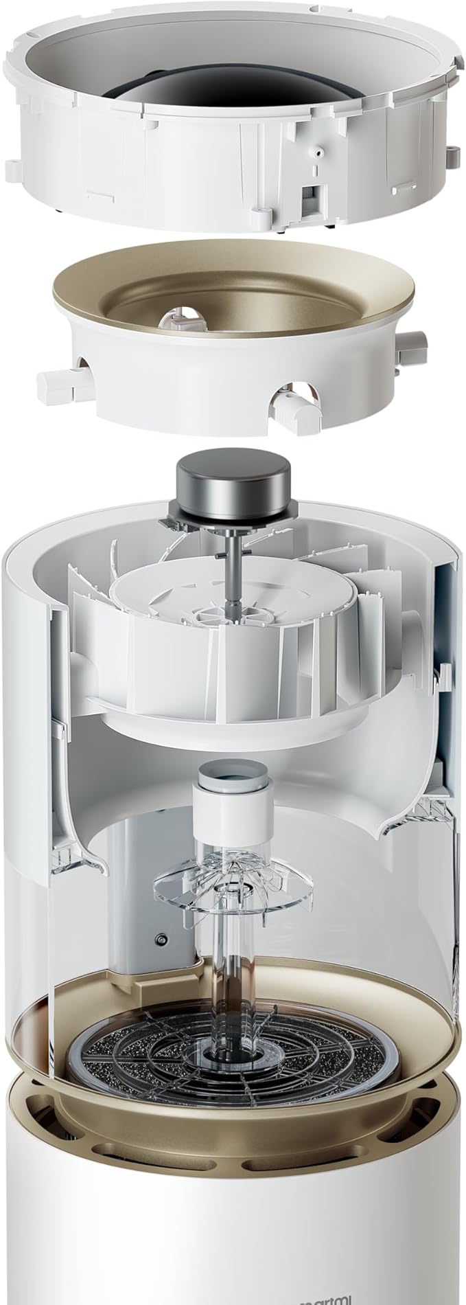 Evaporative Humidifiers for Bedroom home, Rainforest Air Humidifier, 3L No Mist Cool Humidifier with Top Fill Design