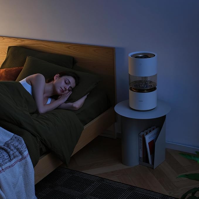 Evaporative Humidifiers for Bedroom home, Rainforest Air Humidifier, 3L No Mist Cool Humidifier with Top Fill Design