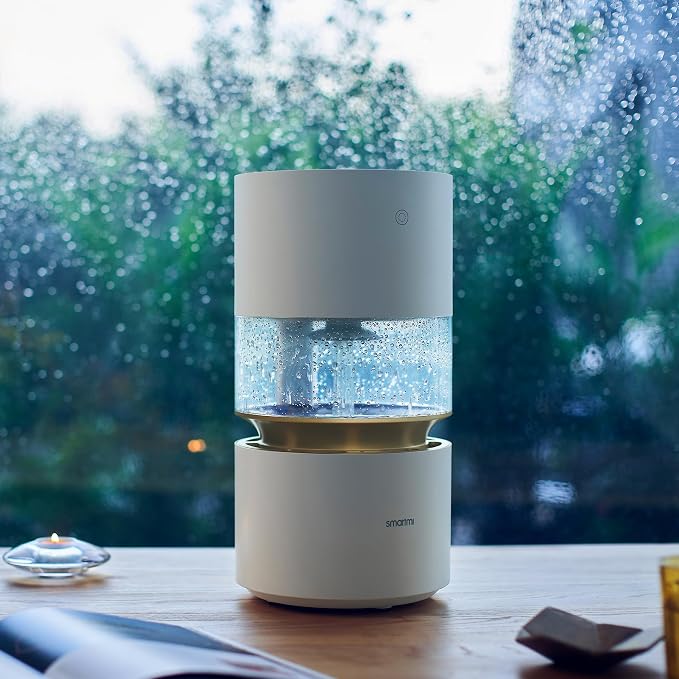 Evaporative Humidifiers for Bedroom home, Rainforest Air Humidifier, 3L No Mist Cool Humidifier with Top Fill Design