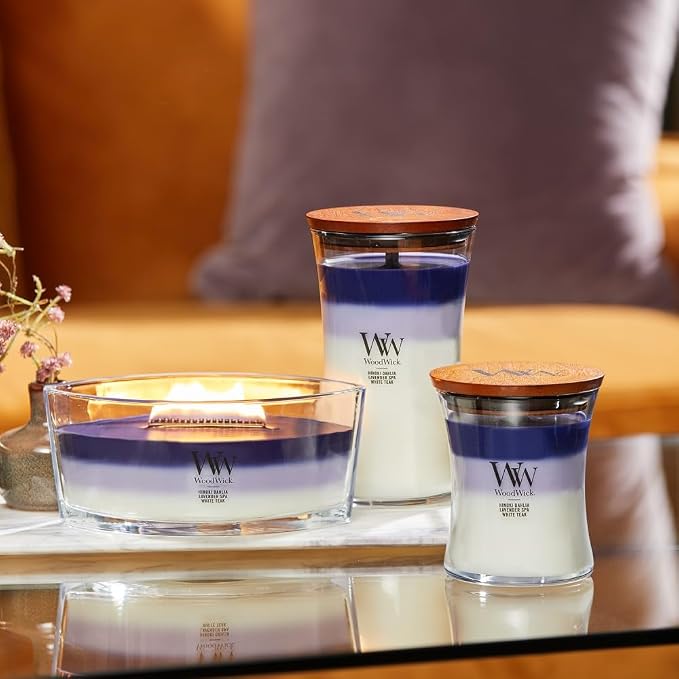 Evening Luxe Scented Medium Hourglass, Crackles at it Burns, Perfect for gifting, 9.7oz, alternate product view 3