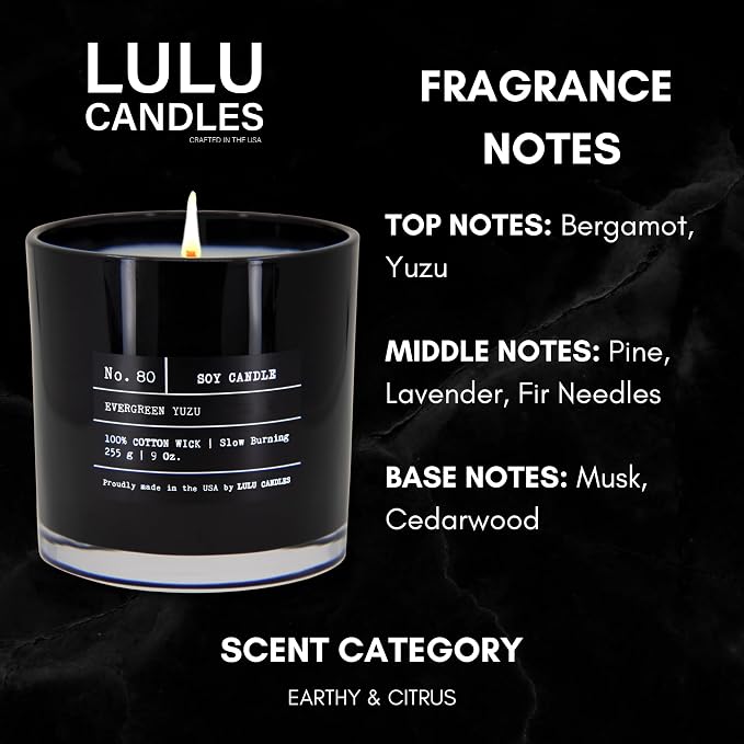 | Evergreen Yuzu | Luxury Scented Soy Jar Candle | Hand Poured in The USA | Highly Scented & Long Lasting (9, alternate