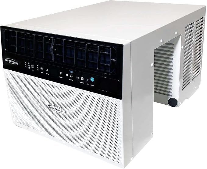 Exclusive 8,000 BTU First Ever Over The Windows Sill Air Conditioner Top Safety Class and Whisper Quiet, Clear Window View