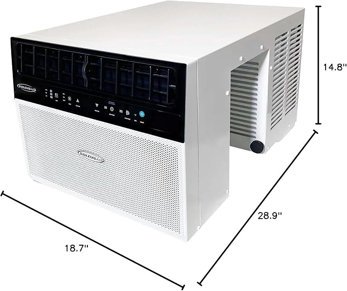 Exclusive 8,000 BTU First Ever Over The Windows Sill Air Conditioner Top Safety Class and Whisper Quiet, Clear Window View