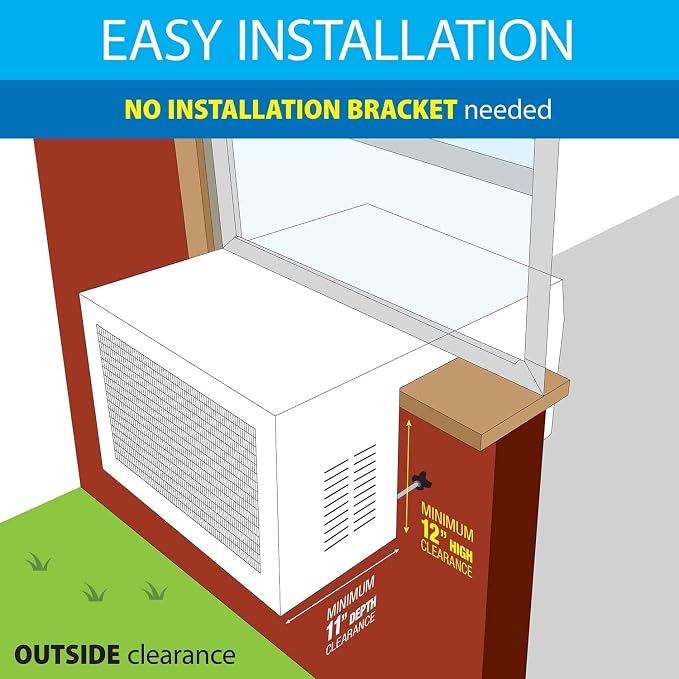 Exclusive 8,000 BTU With WiFi Over the Sill Air Conditioner, Class of its Own for Safety and Whisper Quiet, Along with