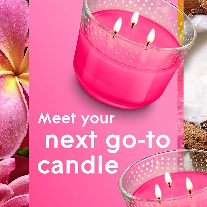 Exotic Tropical Blossoms 3-Wick Air Freshener Candle, Infused with Essential Oils, 6.8 Oz, 3 Count 3 Count 6.8 Oz, alternate