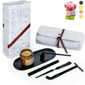 Exquisite Candle Accessories Tool Pack Bag, Rechargeable Electric Lighter, Wick Trimmer, Dipper, Snuffer and Tray Holder