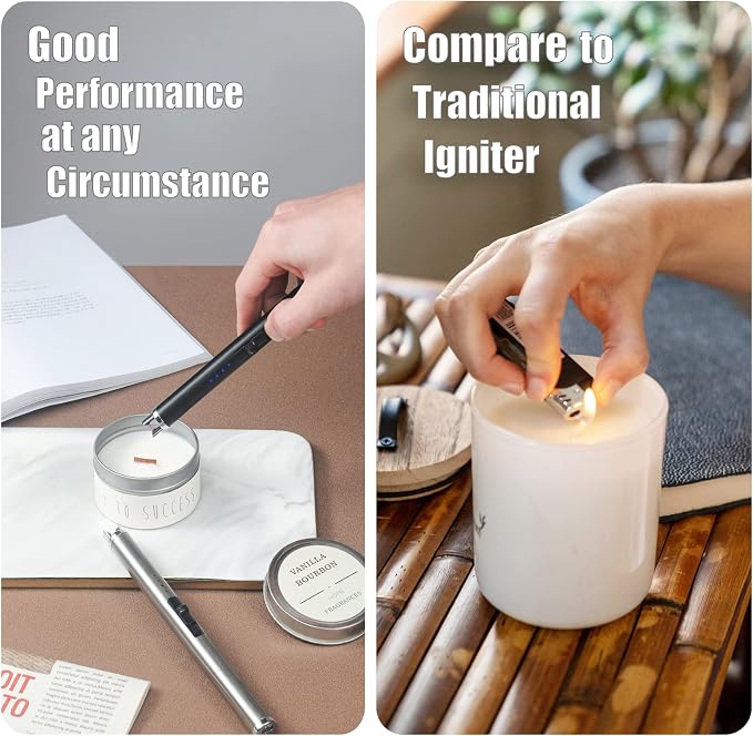 Exquisite Candle Accessories Tool Pack Bag, Rechargeable Electric Lighter, Wick Trimmer, Dipper, Snuffer and, alternate view