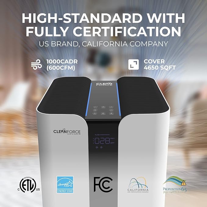 Extra large Air Purifier for home large room, covers 4000 ft2, H13 True HEPA Filter, Filters Dust, Smoke, alternate product