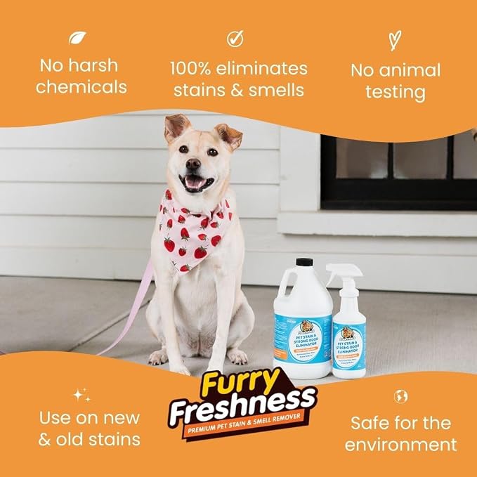 Extra Strength Cat or Dog Pee Stain & Permanent Odor Remover + Smell Eliminator -Removes Stains from Pets & Kids Including