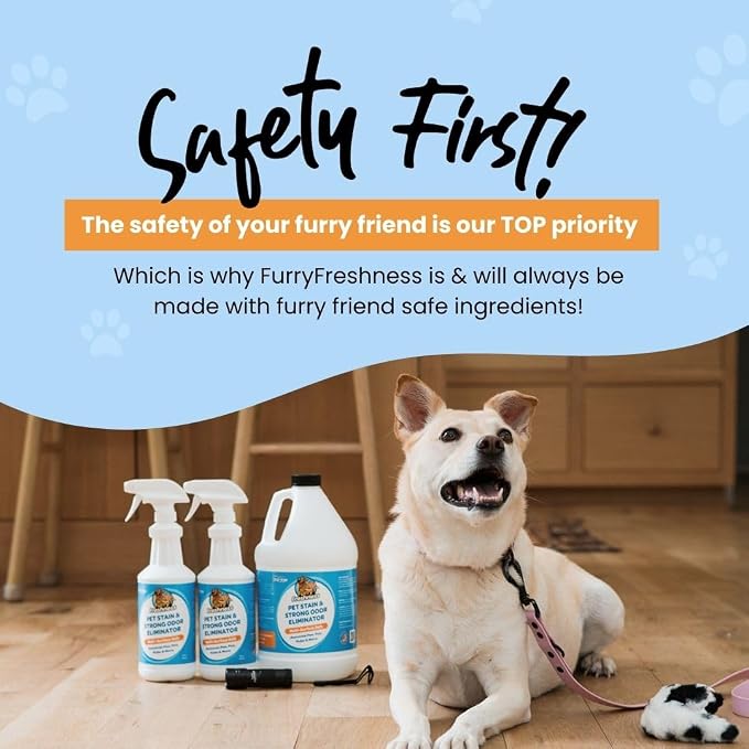 Extra Strength Cat or Dog Pee Stain & Permanent Odor Remover + Smell Eliminator -Removes Stains from Pets & Kids Including