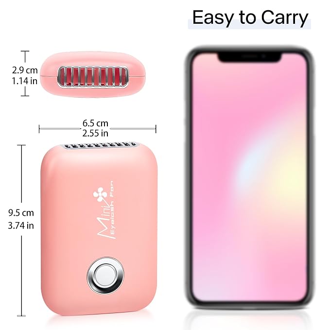 Eyelashes Rechargeable Fan, Mini Lash Fan Eyelash Extensions Portable USB Handheld Fans Dryer Air Conditioning Blower for