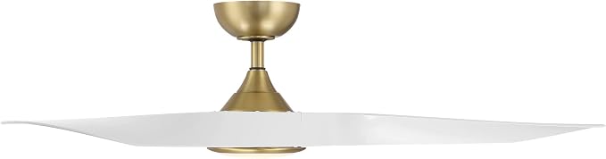 F-074L-SB/MW Swirl Indoor Ceiling Fan Soft Brass Matte White, alternate product view 6