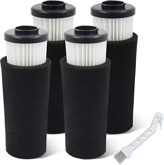 F112 Filter Replacement 4 Pack Compatible with Upright Vacuum Cleaner, Pre Motor Endura Odor Trapping Filter Set