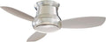F518L-BN Concept II LED Brushed Nickel 44" Flush Mount Modern Ceiling Fan with Remote, Brushed Nickel (LED Light), product