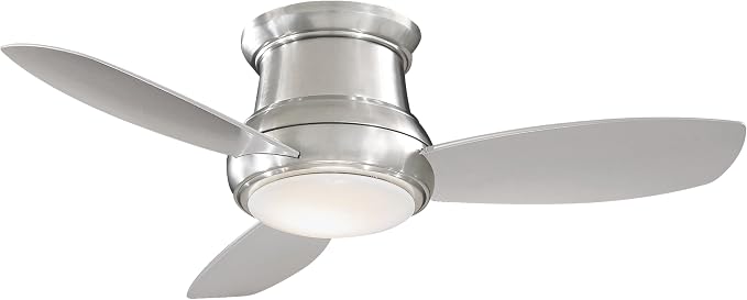 F518L-BN Concept II LED Brushed Nickel 44" Flush Mount Modern Ceiling Fan with Remote, Brushed Nickel (LED Light), alternate