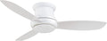F518L-WH, Concept II LED White Flush Mount 44" Ceiling Fan with Light & Remote Control, product image