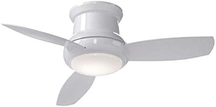 F518L-WH, Concept II LED White Flush Mount 44" Ceiling Fan with Light & Remote Control, alternate product view 4