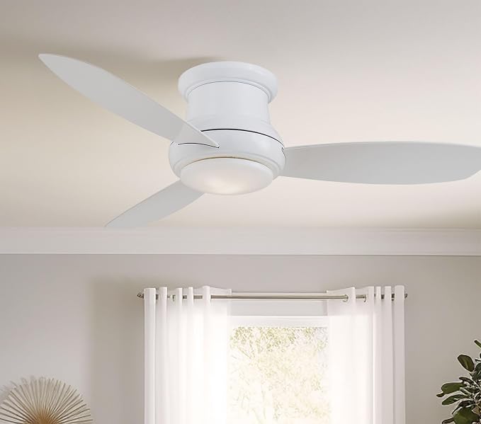 F518L-WH, Concept II LED White Flush Mount 44" Ceiling Fan with Light & Remote Control, alternate product view 12