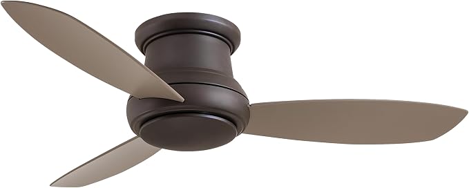 F519L-ORB Concept II 52 Inch Ceiling Fan Flush Mount Ceiling Fan with Integrated 14W LED Light in Oil Rubbed Bronze Finish