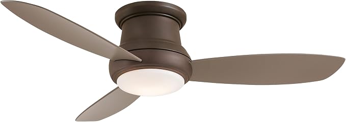 F519L-ORB Concept II 52 Inch Ceiling Fan Flush Mount Ceiling Fan with Integrated 14W LED Light in Oil Rubbed Bronze Finish