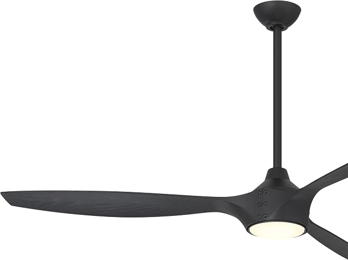 F762L-CL/SSB Pierce 65" 3-Blade LED Smart Ceiling Fan - Coal and Shou Sugi Ban Finish Blades with Etched Lens, alternate