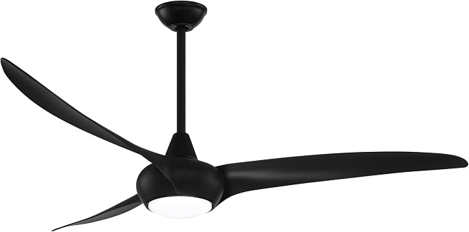 F848-CL Light Wave 65" Ceiling Fan with LED Light and Remote Control in Coal Finish, product image