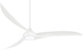 F848-WH Light Wave 65" Ceiling Fan with LED Light and Remote Control in White Finish, product image