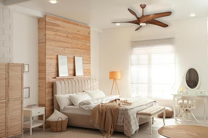 F905L-DK Artemis XL5 62 Inch Ceiling Fan with LED Light and DC Motor in Distressed Koa Finish, alternate product view 6