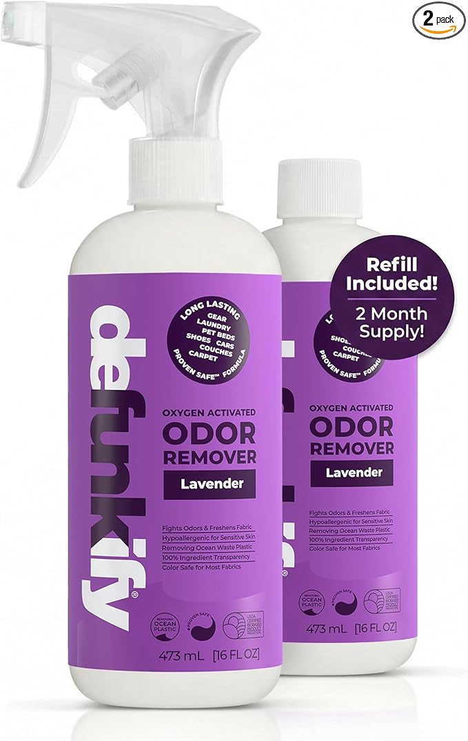 Fabric Freshener Spray, 32oz. 'Lavender' Odor Remover Spray. Shoe Deodorizer, Carpet Deodorizer, Odor Eliminator for Strong