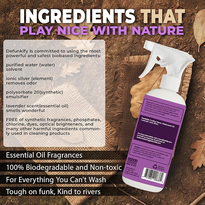 Fabric Freshener Spray, 32oz. 'Lavender' Odor Remover Spray. Shoe Deodorizer, Carpet Deodorizer, Odor Eliminator for Strong