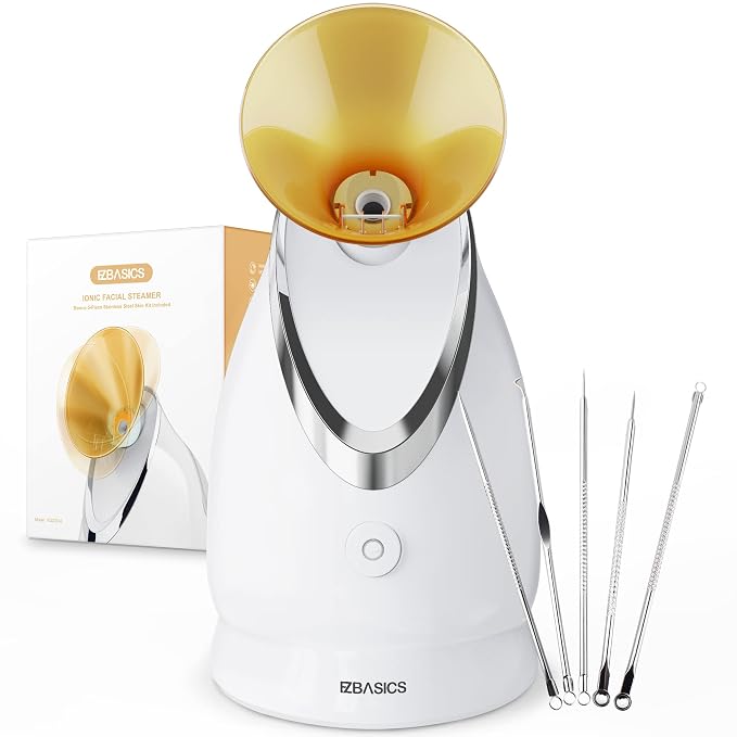 Facial Steamer Ionic Face Steamer for Home Facial, Warm Mist Humidifier Atomizer for Face Sauna Spa Sinuses Moisturizing