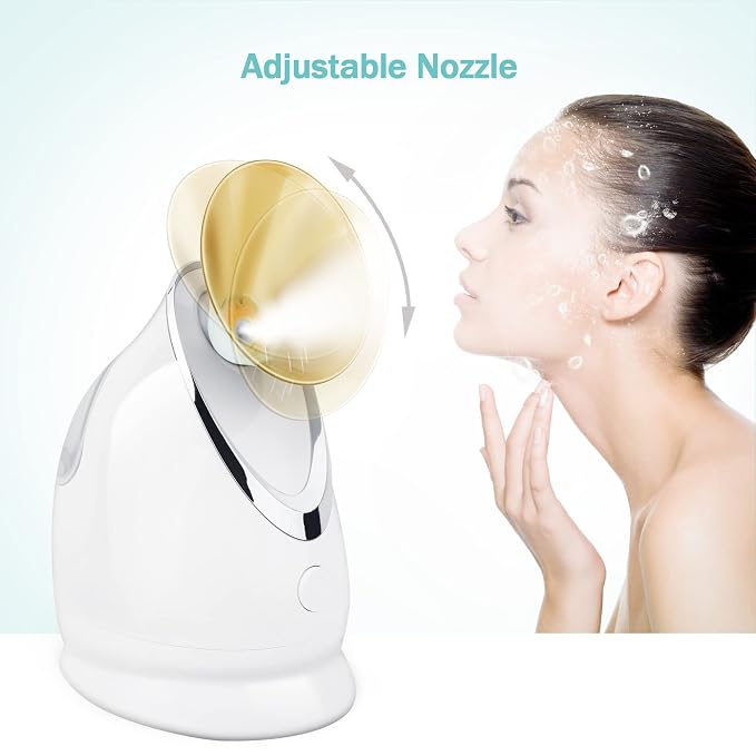 Facial Steamer Ionic Face Steamer for Home Facial, Warm Mist Humidifier Atomizer for Face Sauna Spa Sinuses Moisturizing
