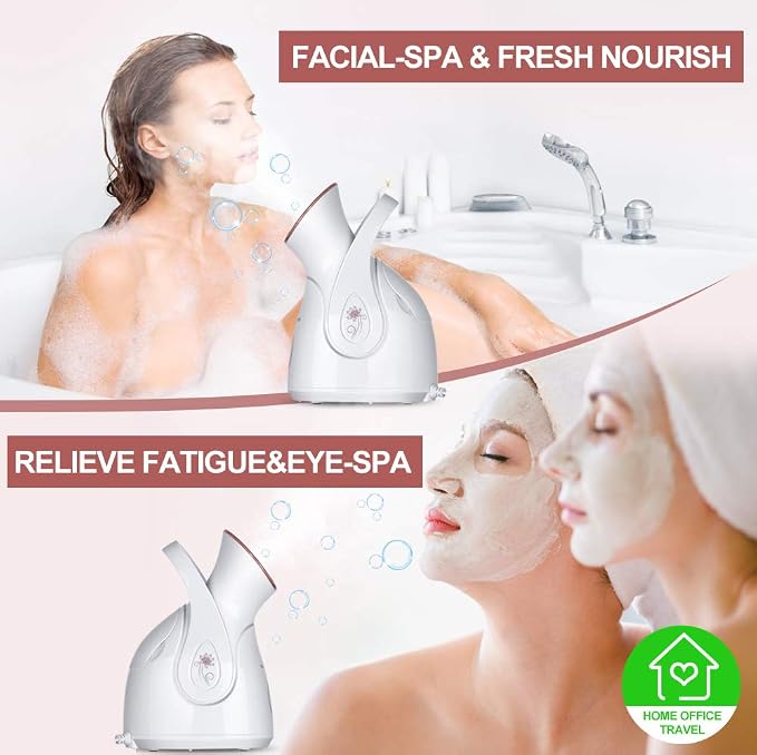 Facial Steamer, Nano Ionic Face Steamer for Home, 100ML Warm Mist Humidifier for Women Moisturizing, alternate product view 6