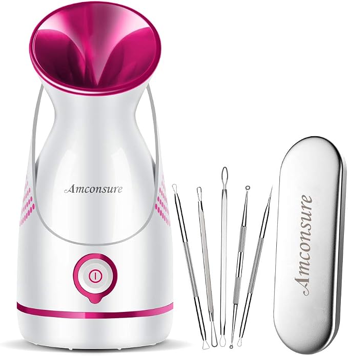 Facial Steamer - Nano Ionic Face Steamer Warm Mist Steamer for Home Sauna SPA, product image