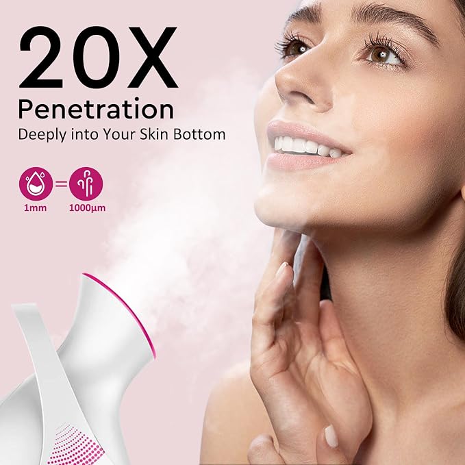 Facial Steamer - Nano Ionic Face Steamer Warm Mist Steamer for Home Sauna SPA, alternate product view 2