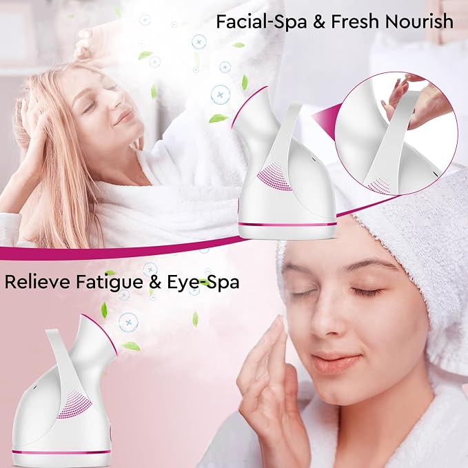 Facial Steamer - Nano Ionic Face Steamer Warm Mist Steamer for Home Sauna SPA, alternate product view 7