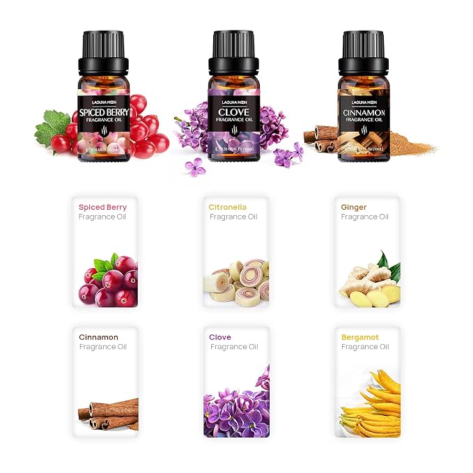 Fall Essential Oils Set - Spice Fragrance Oils Autumn Gift Set for Diffusers, Home comfort, Candle Making Scents, alternate