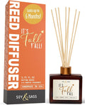 Fall Reed Diffusers for Home Set, Fall Diffuser -It's Fall Y'all! w/Apple, Cinnamon & Nutmeg I Infused w/Essential Oils I