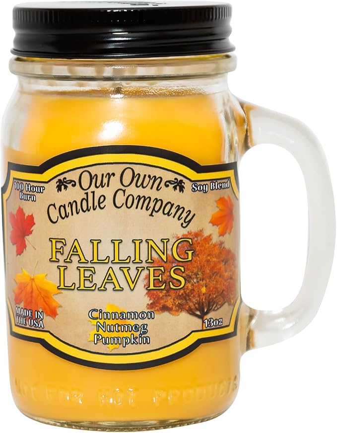 Falling Leaves Scented Mason Jar Candle, 100 Hour Burn Time, 13 Ounces, product image