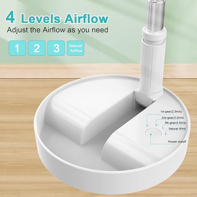 Fan Collapsible for Traveling Foldaway Rechargeable Portable Folding Travel Fans Portable Pedestal Standing Fan Foldable