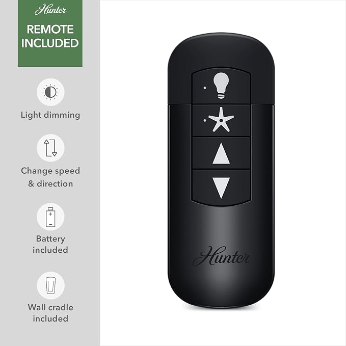 Fan Company, 50597, 44 inch Hardwick Matte Silver Ceiling Fan with LED Light Kit and Handheld Remote, alternate product view