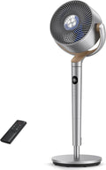 Fan for Bedroom, 120°+120°Omni-directional Oscillating Fan, 90ft, DC Motor, 20 dB Quiet Standing Pedestal Fans