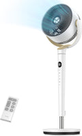 Fan for Bedroom, 120° Oscillating Standing Fan, Quiet Pedestal Fan with DC Motor, 9 Speeds, 4 modes, 20dB, 120° Manual