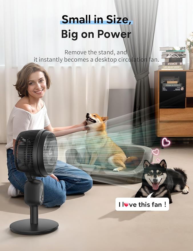 Fan For Bedroom, Pedestal Fans 90°+90° Smart Oscillating, Standing Fans for Home 12 Speeds, 4 modes, 12H Timer, Quiet Floor