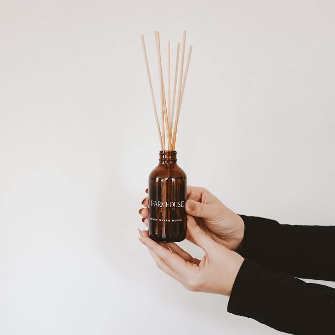 Farmhouse Amber Reed Diffuser Set | Apple, Orange, Pumpkin, Fall Scented Reed Diffusers | Housewarming Gifts | Air, alternate