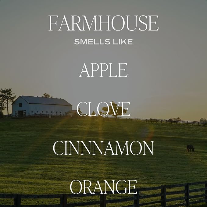 Farmhouse Candle | Autumn, Cinnamon, and Nutmeg, Fall Scented Soy Candles for Home | 11oz White Glass +, alternate product
