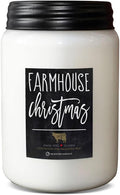 Farmhouse Christmas Scented Soy and Beeswax Candle - 26oz Mason Jar - 100% Natural, product image