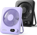 Desk Fan 2 Pack: 100 Speeds Stepless Control 5000mAh Battery Operated Portable Fan, product image
