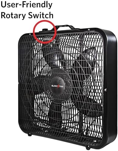 FBF22BK 20" Box Fan, Black, alternate product view 3
