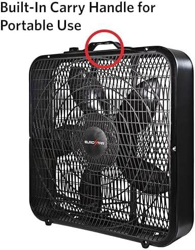FBF22BK 20" Box Fan, Black, alternate product view 4